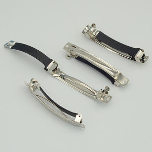 5Cm 6Cm 7Cm 8Cm 10Cm Gekrulde Randen Drie Delen Metalen Franse Haarspeldjes Met Rubberen Buis Clip Frankrijk Snap Metalen Haarspeldjes - Product Image 4