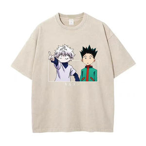 Vente en gros T-shirt vintage unisexe surdimensionné délavé à l'acide 100% coton T-shirts vintage lourds T-shirts surdimensionnés à épaules tombantes - Product Image 4