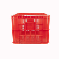 Caisse empilable en PEHD Stockage durable de qualité pour légumes et fruits Panier en plastique portable multifonctionnel recyclable
