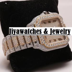 Montre mécanique personnalisée de luxe en acier inoxydable ETA avec moissanite VVS, style hip-hop, verre analogique, boîtier carré de 41 mm, automatique - Product Image 4