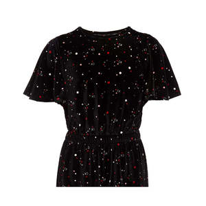 Vestito Casual per Bambine Calvin Klein ODM, Nero in Velluto con Maniche a Sbuffo in Seta di Latte, Taglie 12-14 - Product Image 3