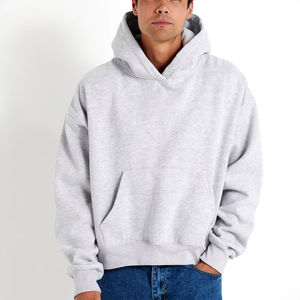 100% Cotton Blank <b>Thick</b> <b>Fleece</b> Heavy Weight Oversized Hoodies Thermal Custom Print Logo Men's Hoodies & Sweatshirts OEM Service - Product Image 5