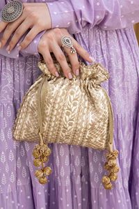 Indian Designer <b>Potli</b> <b>Bag</b> Women Wedding Party Hand Embroidered Fashion Purse Wholesale - Product Image 5