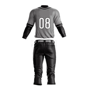 Ensemble de maillot et pantalon de baseball de haute qualité avec logo personnalisé pour hommes adultes, matière respirante, couleur et taille personnalisables, service OEM - Product Image 3