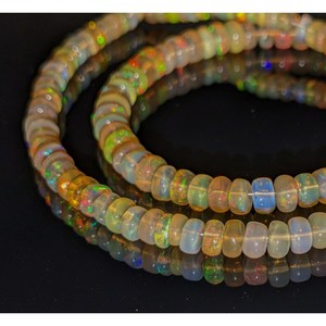 Perlas de Ópalo de Fuego Etíope 100% Naturales, Grado AAA+, Cristal Suelto de Alta Calidad, Forma Redonda Lisa de 5-6 mm, 15 Pulgadas - Product Image 4