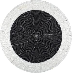 Best Theme Design Rounded Tableware Decorative <b>Placemat</b> Glass <b>Beads</b> Place Mat for Parties and Other Functions - Product Image 1