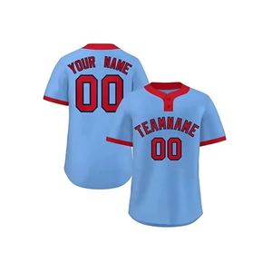 Logotipo personalizado del equipo Uniforme de softbol Estilo azul cielo Jersey de béisbol y pantalones Conjunto de Jersey de béisbol personalizado - Product Image 5
