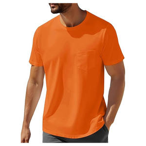 T-shirt pour homme à manches courtes, col rond, tissu tricoté respirant, logo et impression personnalisés, t-shirt pour homme - Product Image 4