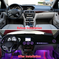 Lampe d'ambiance dynamique W204 pour Mercedes-Benz Classe C 2010-2014 Panneau de console centrale Lumière d'ambiance de la bouche d'aération de la turbine améliorée