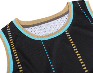 Maillots de basket-ball sans manches légers d'été en matériau respirant avec impression par sublimation personnalisée pour les clubs - Product Image 4