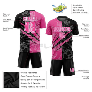 Camiseta de fútbol de secado rápido SET 100% Camiseta de fútbol de tela de poliéster Camiseta de fútbol unisex Camiseta de equipo Productos de secado rápido personalizados - Product Image 3