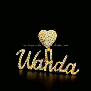 Pendentif en argent sterling 925 personnalisé pour homme en diamant VVS Hiphop Moissanite plaqué or testeur de diamant de passage pour la fête Hip Hop - Product Image 4