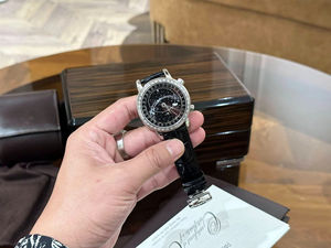 นาฬิกาข้อมือผู้ชาย พรีเมียม 925 แฟชั่นธุรกิจ สายหนัง หรูหรา ประดับเพชร ดีไซน์ท้องฟ้าเต็มดาว พร้อมฟังก์ชั่นแสดงข้างขึ้นข้างแรม เรืองแสง แสดงวันที่ ระบบควอตซ์ - Product Image 5