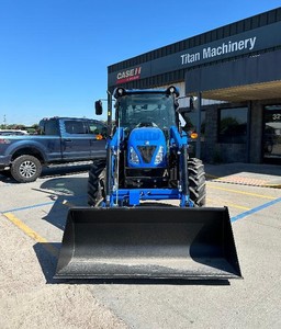 Tracteur à roues miniatures New Holland d'occasion avec chargeur frontal, 90 CV, 4 roues motrices, transmission par engrenages, faible consommation de carburant pour les travaux sur le terrain - Product Image 5