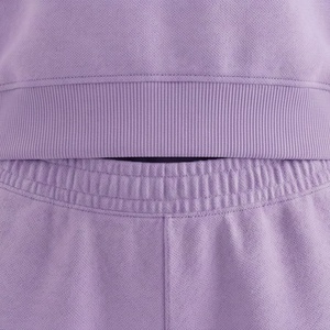 ชุดวอร์มผู้หญิงไซส์ใหญ่ ผ้าโพลีเอสเตอร์ 95% สแปนเด็กซ์ 5%  แบบลำลอง บุขนกำมะหยี่ อุ่นสบาย สีพื้น ซิป  ชุดออกกำลังกาย  ผ้านุ่ม - Product Image 5