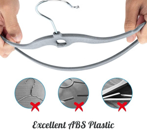 Cintres modernes en plastique ABS fin, floqués velours, avec crochet rotatif à 360°, antidérapants, gain de place, pour manteaux - Product Image 3