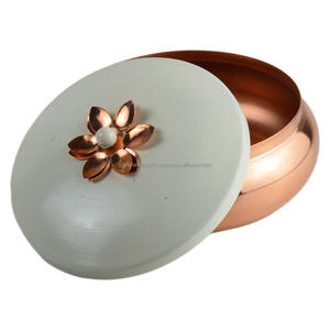 Copper Plated Food Storage Containers <b>Cookies</b> <b>Jar</b> for Dry Fruits & Candy Colored Combo Design - Product Image 1