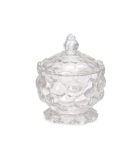 Cuenco de vidrio de diseño de lujo para servir con tapa de vidrio, superventas, decoración de mesa, cuenco de vidrio para el hogar, cocina, Hotel, restaurantes, fiesta - Product Image 1