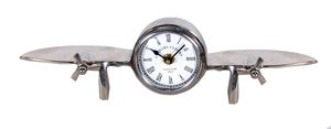 Reloj de Mesa Decorativo con Forma de Avión, Modelo de Aviación, Aluminio Ligero, Diseño Costero, 34.3Lx7.6Wx11.4H cm - Product Image 3