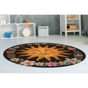 Alfombra Estampada - Diseño Moderno Boho con Flores, Fácil de Limpiar, Alfombra de Chenilla - Product Image 4