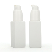 Flacon cosmétique en plastique PE souple compressible 60 ml Carré Crème pour le visage Lotion Huile essentielle Emballage personnalisé portable avec pompe à pression