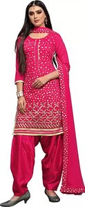 Indian/Pakistani Salwar Kameez Suit Set for Women Ready to Wear Indian Punjabi Dress Patiala Party Wear Dress for Women, Pink, - Product Image 4