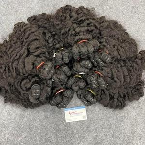 Gran venta 2024 Nuevo producto Extensión de cabello Pelusa al vapor Pelo de trama rizado en stock Listo para enviar Vietnamita - Product Image 5