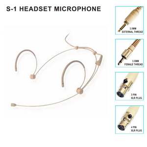 Mini micrófono <span class=keywords><strong>profesional</strong></span> Beige Headworn para SennheisIr Wireless Body-Pack Comunicación por cable - Product Image 6