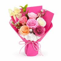 Buket Mawar Sabun Wangi Mewah Bunga Buatan Tahan Lama untuk Hadiah Kejutan Hari Ibu & Valentine Grosir