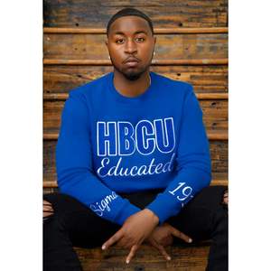 HBCU Sigma Chenille sudadera educada bordado letra griega ropa clásico cuello redondo suave polar pulóver para hombres - Product Image 5