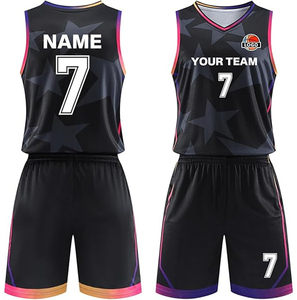 Uniforme de baloncesto de secado rápido para hombre, ligero y transpirable, con logotipo personalizado, estilo de juego de impresión de nombre de jugador de equipo - Product Image 1