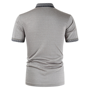 Polo décontracté respirant pour hommes Tissu tricoté léger Polos grande taille en coton polyester unique - Product Image 2