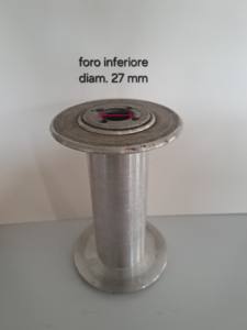 2 LBS Scaglia Aluminum Alloy Flanged Bobbins (165x60x116mm) in Very Good Condition for Yarn Processing & Twisting Italy Origin - Product Image 3