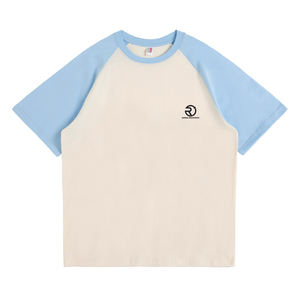 Custom Heat Transfer Printing Men's 100% Cotton 210 GSM Colour-Blocked <b>Raglan</b> Sleeve <b>T</b>-<b>Shirt</b> for men - Product Image 4