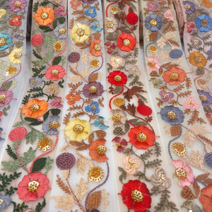 <span class=keywords><strong>2025</strong></span> thời trang 3D cổ điển hoa váy vải ren <span class=keywords><strong>Net</strong></span> vải tuyn với sequins trang trí - Product Image 1