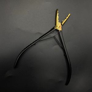 Wholesale Multi-Functional Black Gold Surgical Grade Reusable Pliers Sustainable Steel <b>Hair</b> <b>Extension</b> <b>Tools</b> - Product Image 2