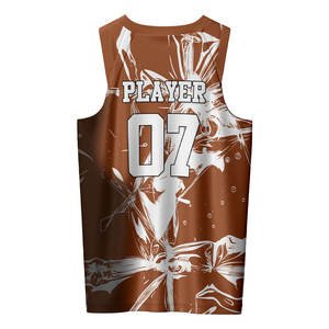 Maillot et short de basketball personnalisés 100 % polyester respirant imprimé, uniforme grande taille avec logo frontal pour joueurs adultes, tenue de jeu - Product Image 3