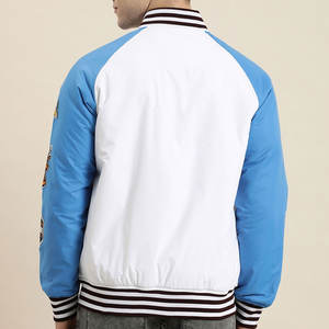 2026 vente en gros hommes personnalisé coton polaire Baseball veste Letterman blanc à capuche veste sur mesure Baseball veste - Product Image 3