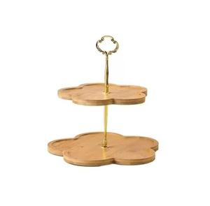 Présentoir à gâteau en bois rond à 3 niveaux conçu sur mesure Présentoir à gâteau de mariage à bon prix - Product Image 1