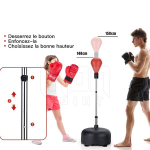 Saco de Boxeo de Cuero Speed Ball - Altura Ajustable y Ecológico Glory & Honor - Product Image 2