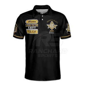 Polo Masonique pour Hommes en Gros, Logo de Franc-Maçonnerie Personnalisé, Manches Courtes, Polo Masonique pour Hommes - Product Image 1