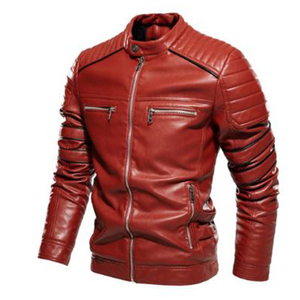 Motorbike Stylish Leather Jacket for Men Custom Color 100% Leather Men's Winter Jacket Custom Slim Leather Jackets for Riders - Product Image 4