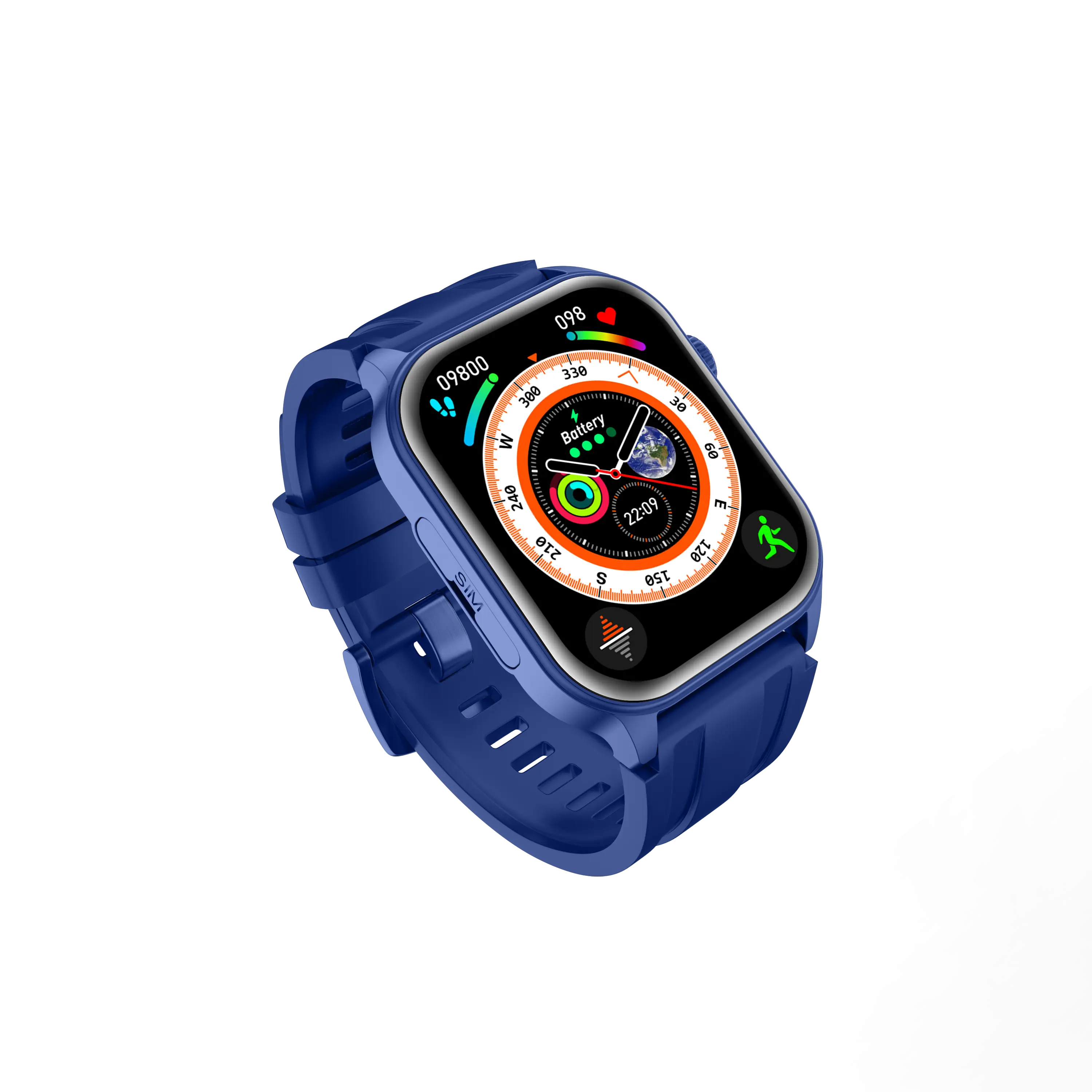 Smartwatch inteligente para chamadas com 4G SIM, pulseira inteligente para eletrônicos de consumo, smartwatch esportivo à prova d'água para chamadas Android