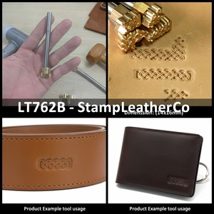 LT762B Nudo celta Sello de cuero Herramienta artesanal hecha a mano para trabajos decorativos de cuero - Product Image 1