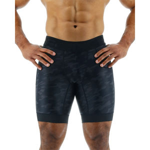 Short de compression pour homme, grande taille, sport, entraînement, course à pied, taille élastique, poches en toile solide - Product Image 3