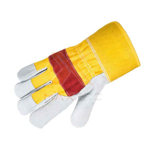Pakistan Manufactured Premium Quality Leather Working <b>Gloves</b> Fire Proof Waterproof Anti-Slip Features Safety Cuff Customizable - Product Image 2