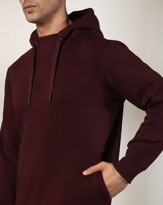 Sweat-shirt pour homme sur mesure OEM/ODM, coupe ample, logo brodé/perlé, imperméable, 100% coton, polaire lourd, vêtements décontractés d'hiver - Product Image 1