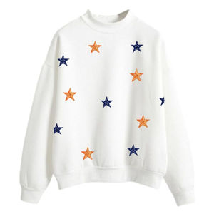 Haute qualité personnalisé graphique imprimé femmes régulier Fitness Zip coton tricoté sweat tissé doublé décontracté automne plaine avant - Product Image 4