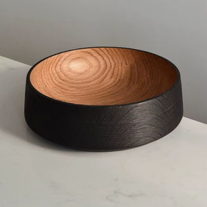 Bol de service en bois multi-usages pour la cuisine et la salle à manger, idéal pour les collations, les apéritifs et les produits frais. - Product Image 1