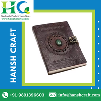 Nuevo punto, venta al por mayor, diario marrón de viaje de cuero con carpeta de archivos multibolsillo, cuaderno liso a la venta por exportadores